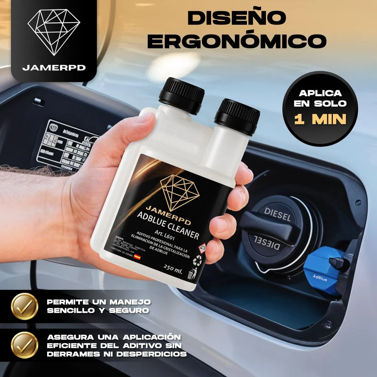 JAMERPD Aditivo Profesional Anticristalizante AdBlue con Dosificador - anticristalizante adblue Forte - adblue con anticristalizante - Anticristalizante 250 ml