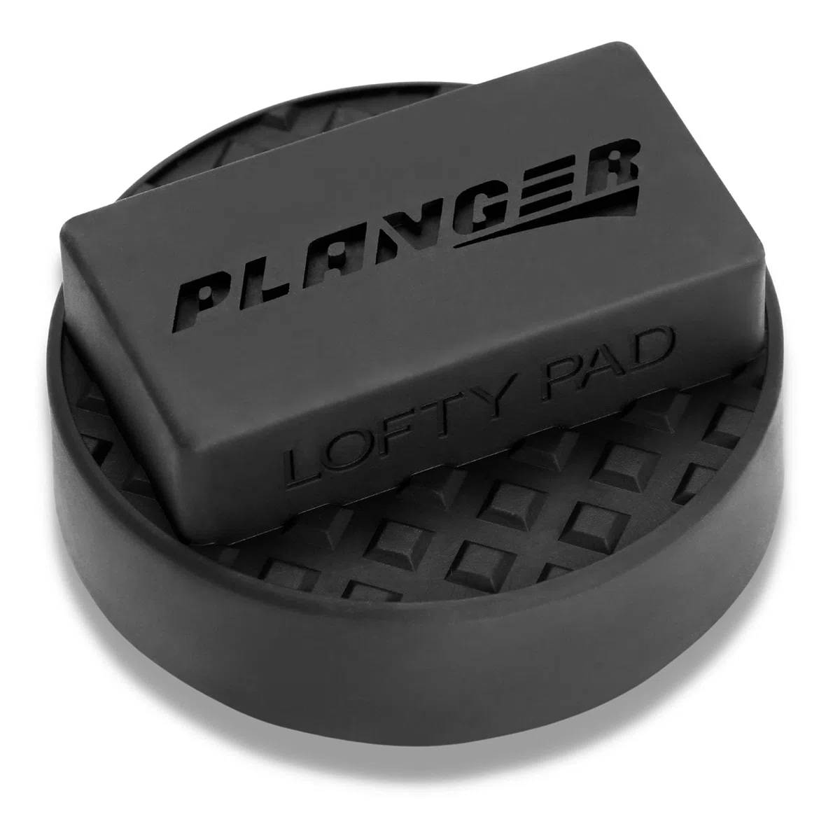 PLANGER® - Lofty Pad Flat – Bloque de Goma ranurado Universal Antideslizante para Jack Pad - Protector de Coche Anti daños en el Bastidor de Coche - Goma Altamente Resistente