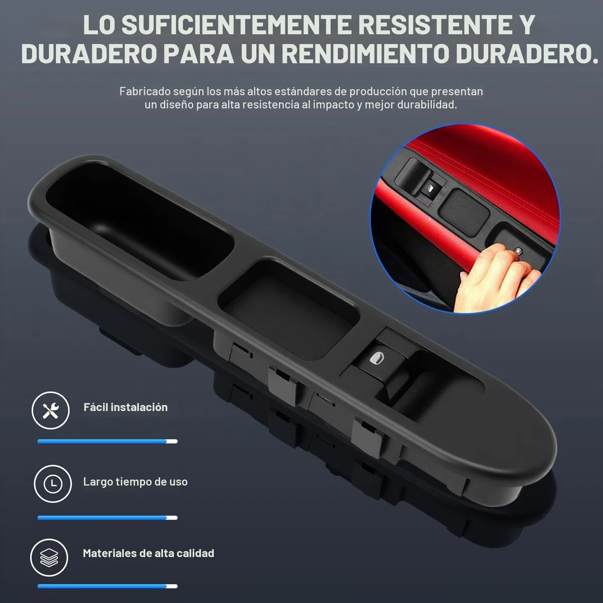 Interruptor de Control Elevalunas Botón 207 de ventana eléctrica para Peugeot 6490.HQ 6554.HJ lado Pasajero 6 pines