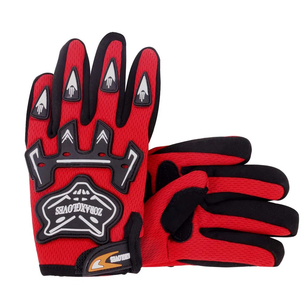 Zorax Rojo (S - 5 cm) Guantes de Motocross MX para niños Guantes de Moto para niños Dirt Bike Quad Moto