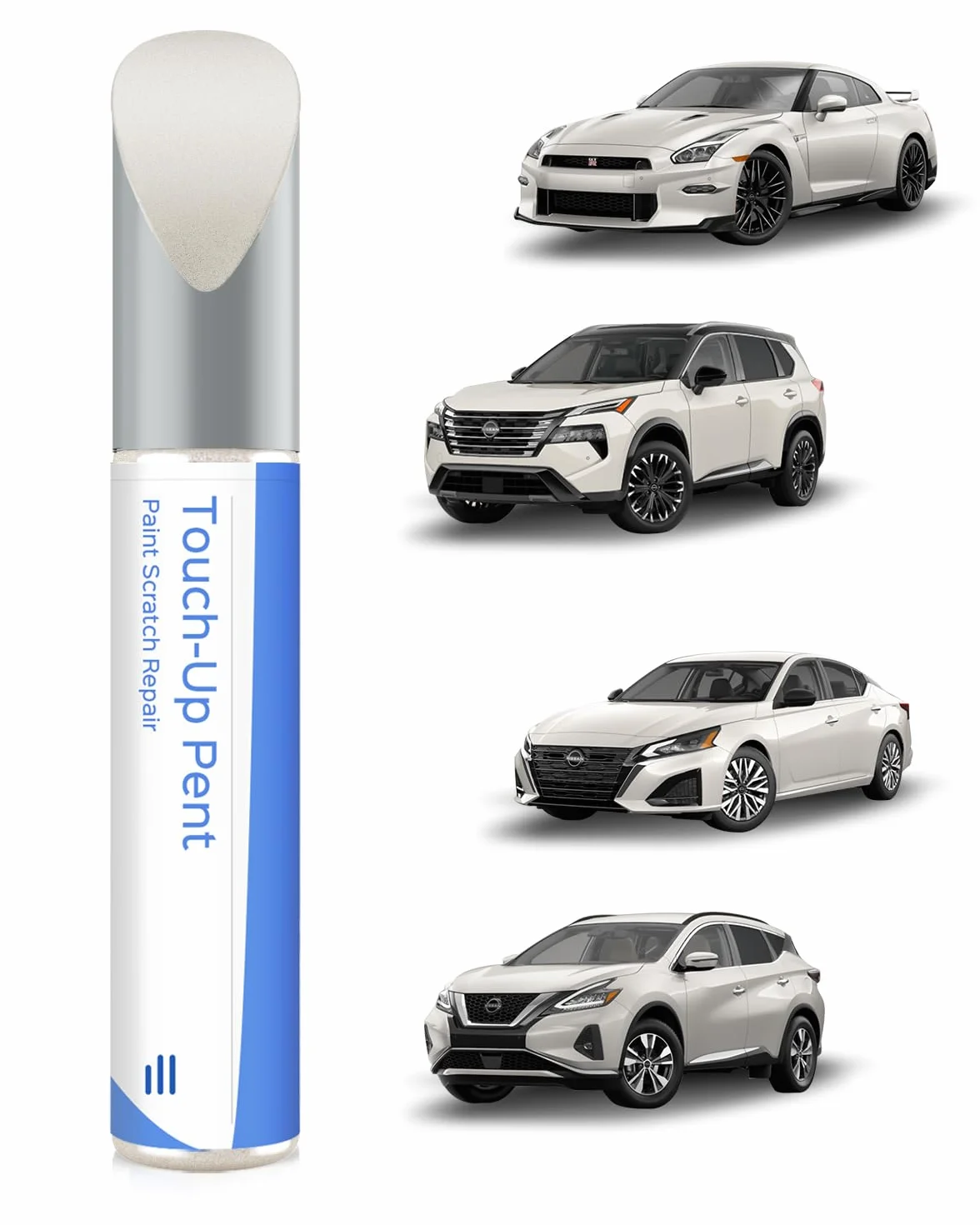 QAB Pearl White Tricoat - Rotulador de retoque para Nissan – Coincidencia exacta de Chips y arañazos