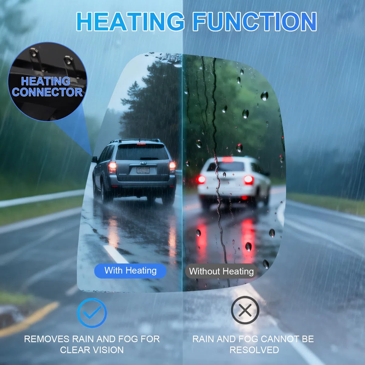 Mingke Cristal Espejo Retrovisor Derecho para Citroen Berlingo Peugeot Partner 2012-2023 Opel Vivaro C 2019-2023 Combo E 2018-2023 Retrovisor Exterior Calefactable Ajustable