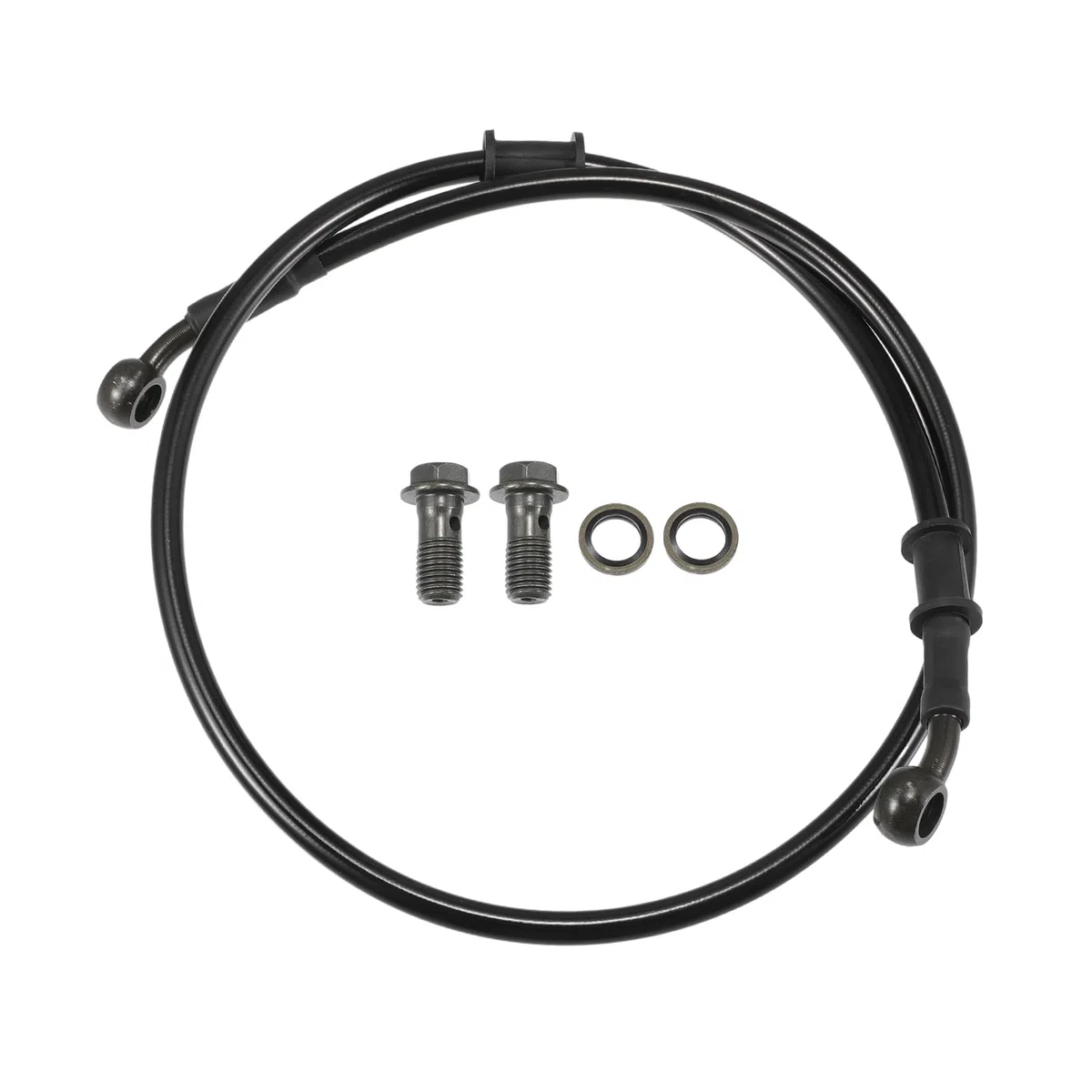 Motoforti Manguera De Freno Universal Para Motocicleta, Atv, Motocross, Línea De Freno Hidráulico Trenzada, 90Cm, Duradera, De Metal, Color Negro Y Verde Militar