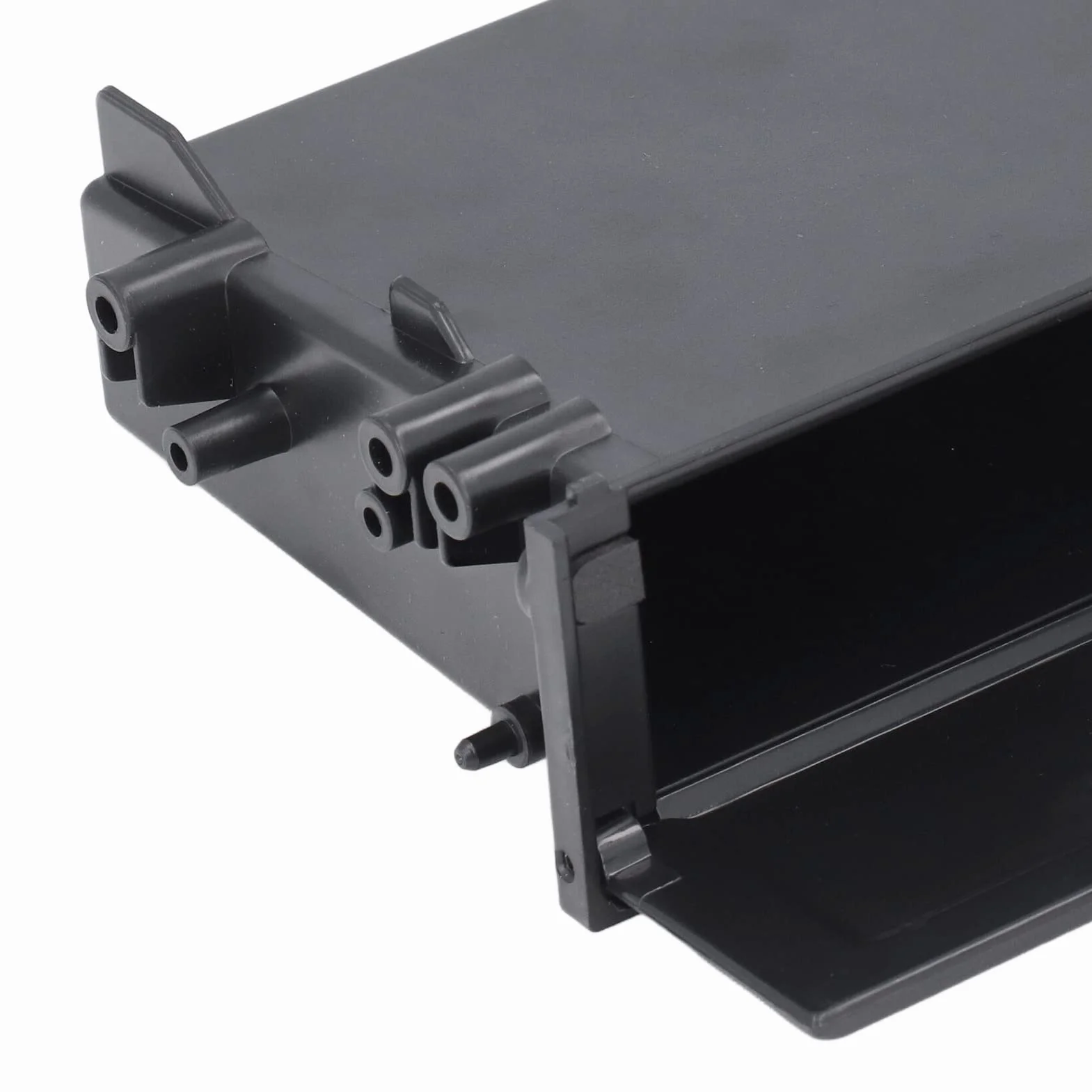 Caja de Almacenamiento de Radio 1DIN para, Organizador Interior ABS Negro, Multi Aplicaciones