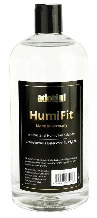 ADORINI HumiFit - Líquido humidificador - 1 litro, agua destilada/iones de plata