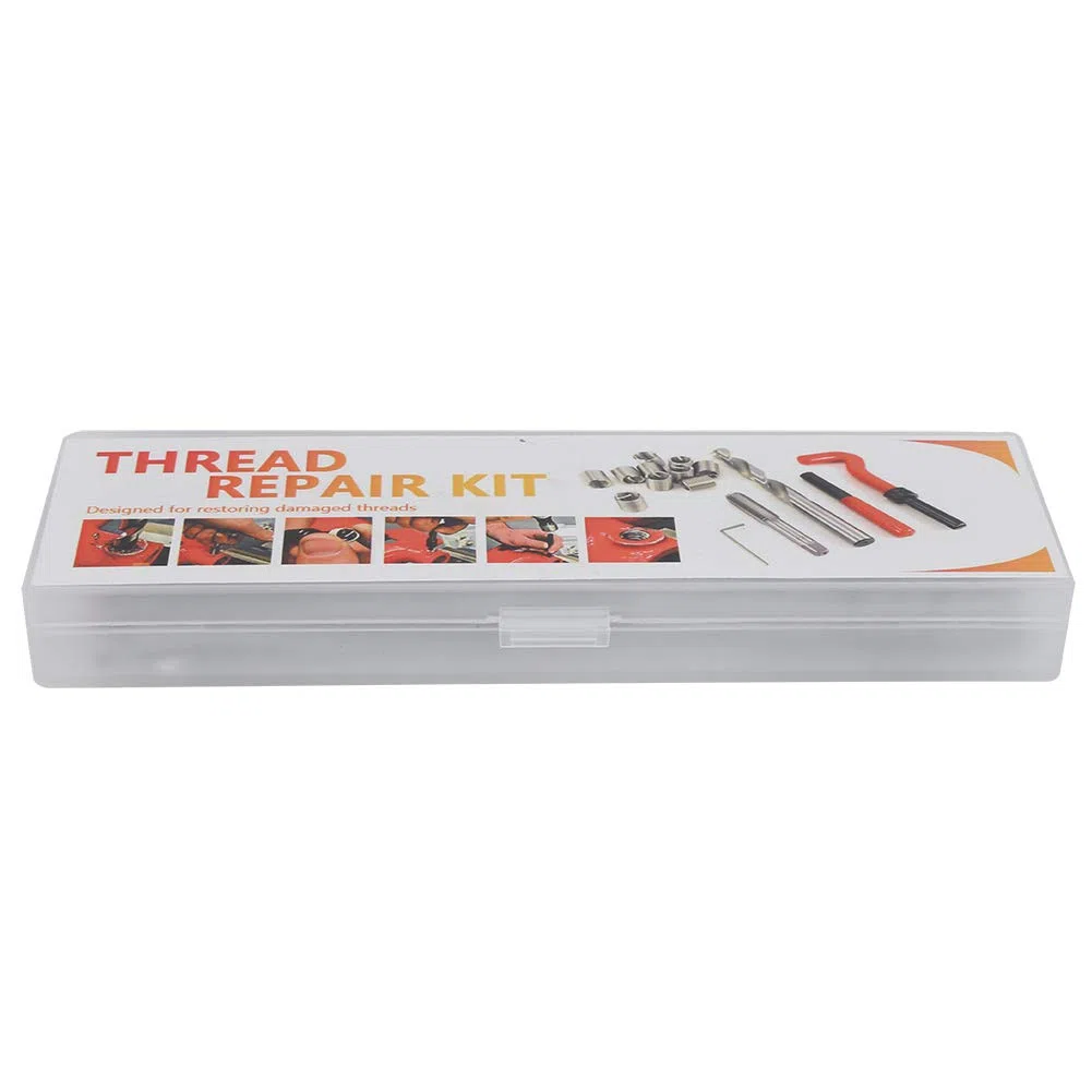 Kit de Reparación de Roscas, Juego de Insertos de Reparación de Roscas, Kit de Insertos de Reparación de Roscas M7 de 25 Piezas con Caja de Plástico Transparente para Maquinaria
