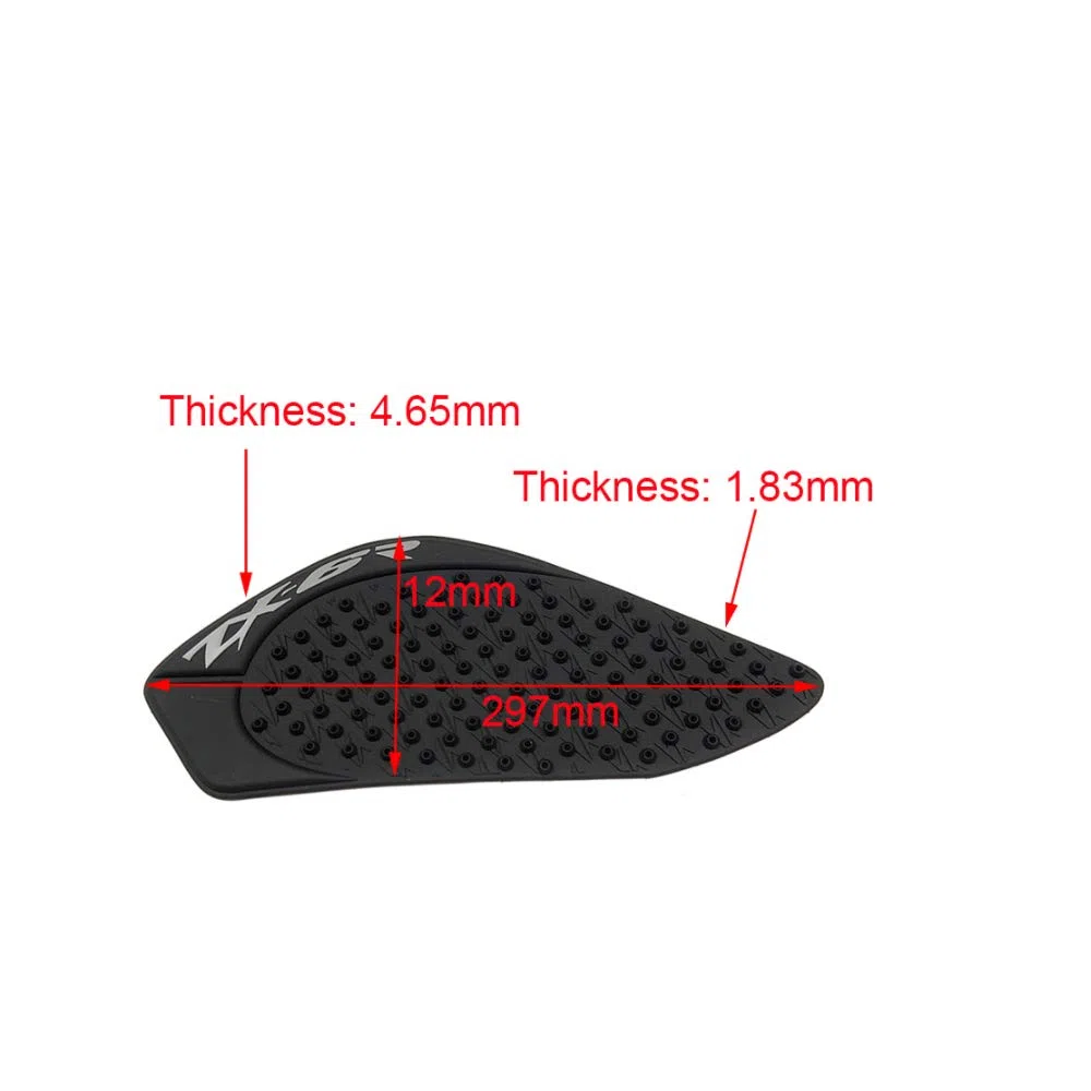 Almohadilla de tanque de motocicleta, tanque de combustible antideslizante, pegatina de protección lateral de rodilla para ZX-6R ZX6R 2007 2008 ZX 6R 07 08