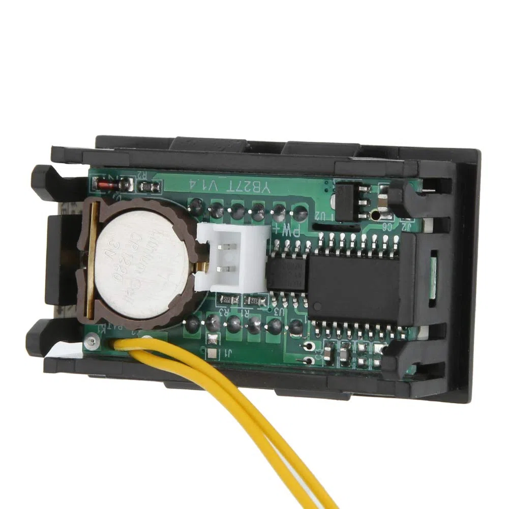 Relojes Digitales Electrónicos LED para Automóviles, Reloj Digital para Tablero de Automóvil DC 4.5-30V para Automóviles, Camiones, Barcos (opción Azul Rojo Verde)(rojo)
