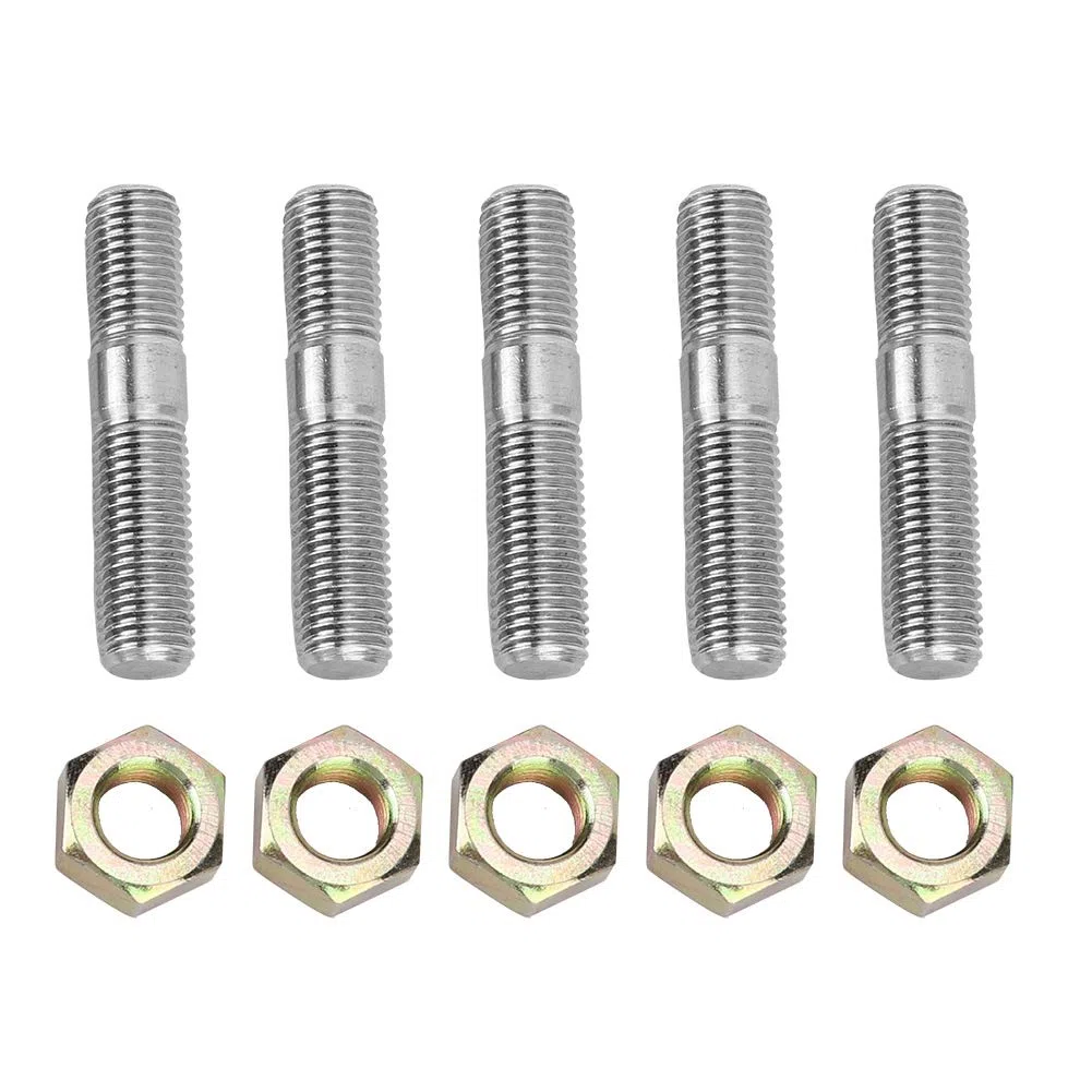 M10x1.25 50mm 5 piezas Turbo tornillos y tuercas, Kit de pernos Turbo para M itsubishi DSM 1G, EVO1~10