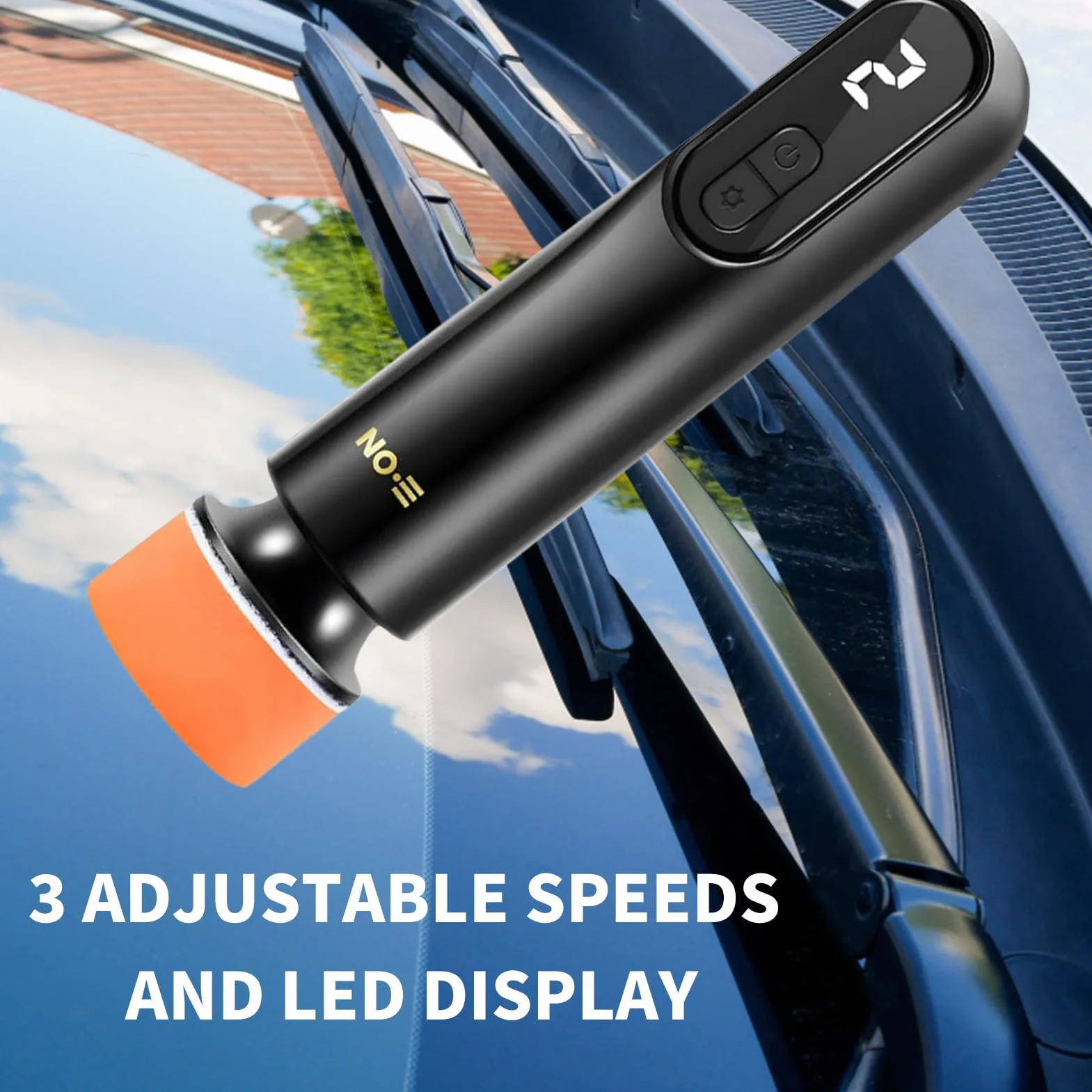 Máquina Pulidora de Coche Inalámbrica, Pulidora de Coche Sin Cable, Inalámbrico Coche Enceradora, Pulidora Sander Belleza, Pintura del Coche de Reparación de Arañazos con LCD