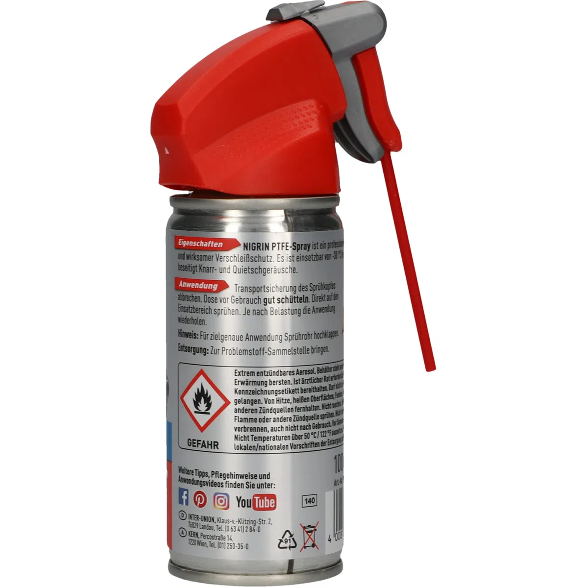 Nigrin 72247 PTFE Spray, 100 ml