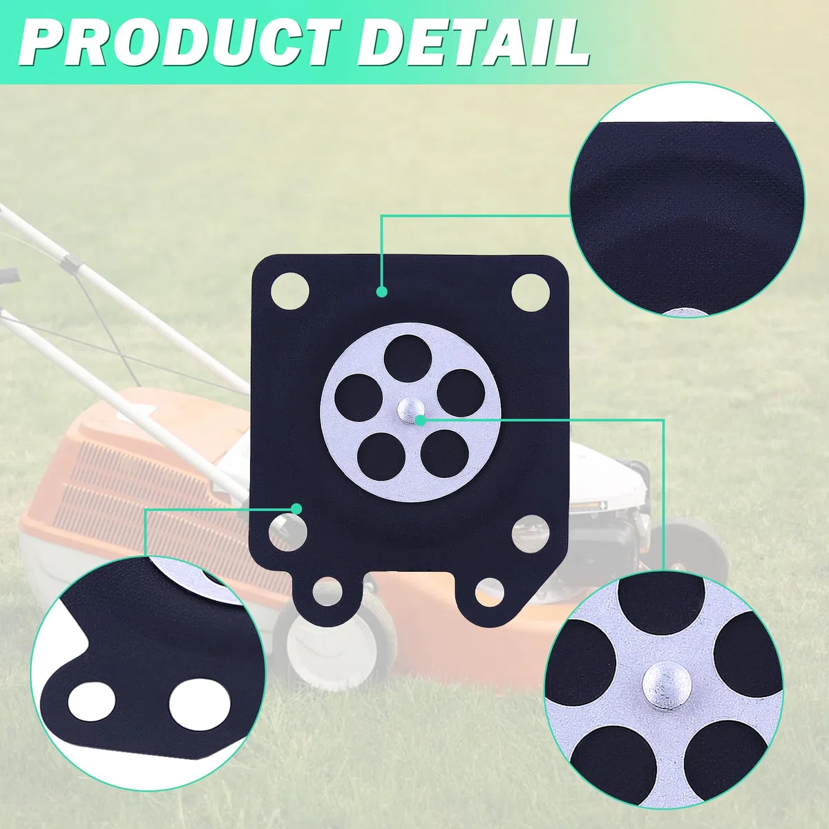 Adefol 20 Piezas Membrana Juntas de Carburador para Walbro WT WY WZ WA Serie, Diafragma del Carburador Juntas Kit Reparación Recambio Membranas OEM # 95-526