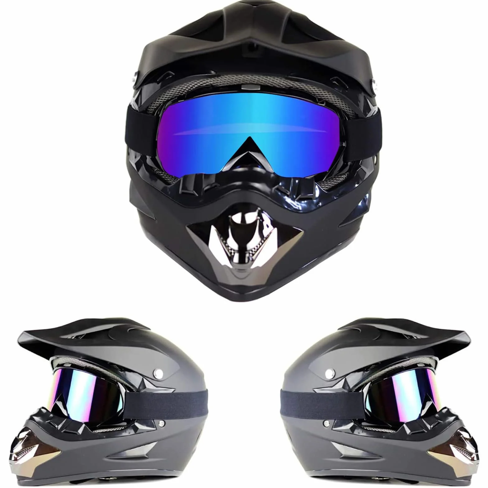 gotyou Gafas de Motocross, Gafas Snowboard Espejo, Gafas de moto, Gafas de snowboard, a prueba de polvo, flexibles, UV400, ATV Dirt Bike Racing Gafas de seguridad para Esquí, Ciclismo