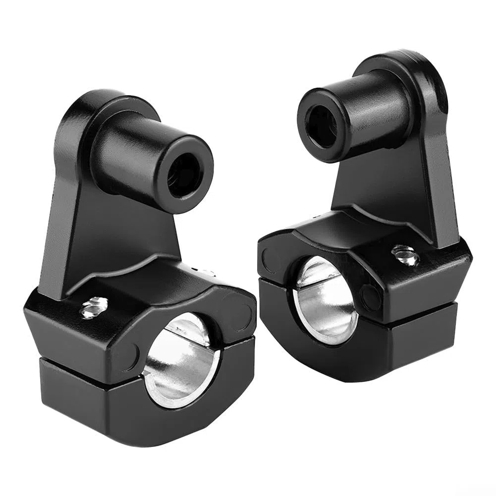 Elevadores de manillar de 22 mm y 28 mm, accesorios de motocicleta de aluminio de zinc para un mejor manejo (negro)