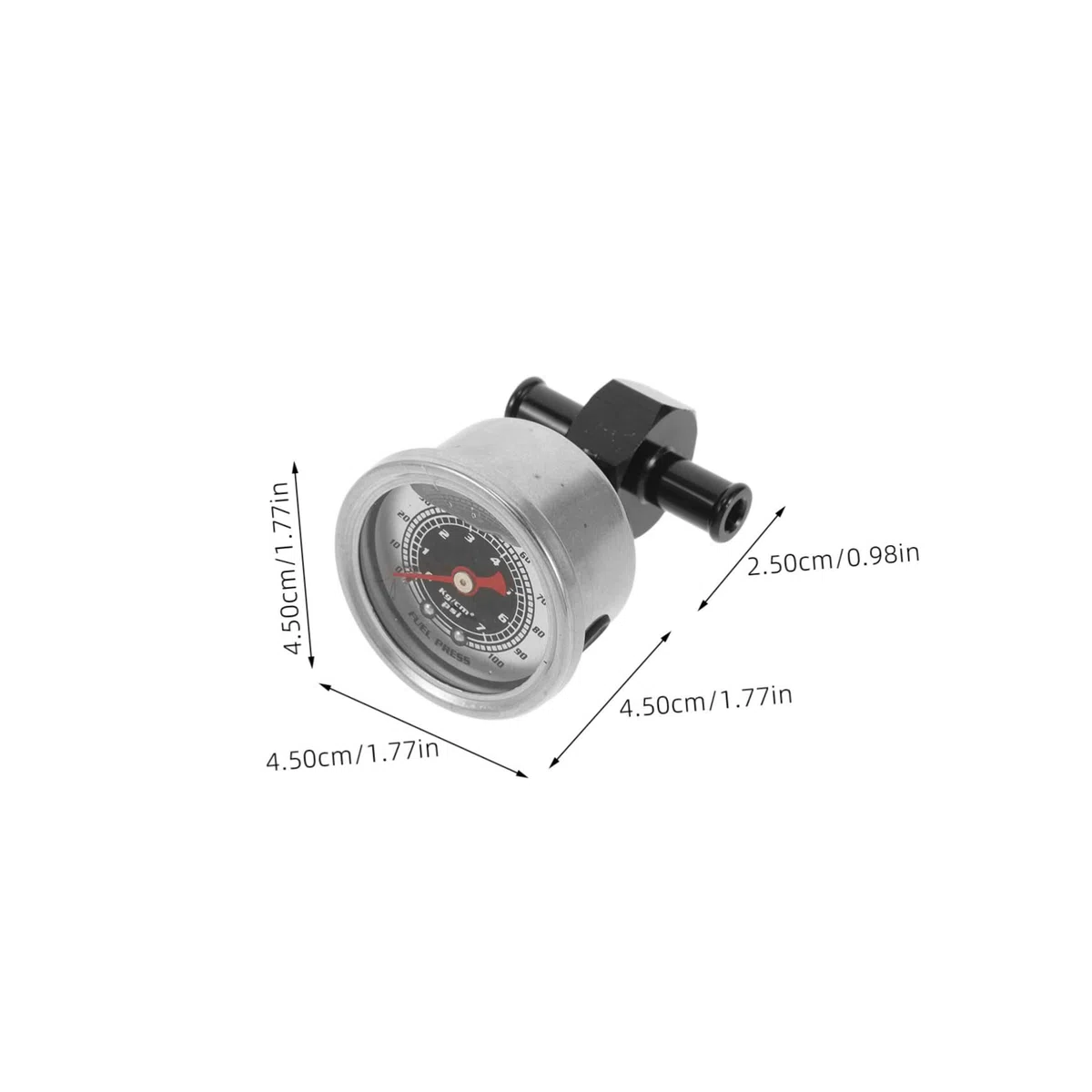 ULTECHNOVO 1juego Manómetro De Presión De Combustible y Psi Con Adaptador Línea Para Automóviles Medidor Preciso y Duradero Para Monitoreo De Rendimiento