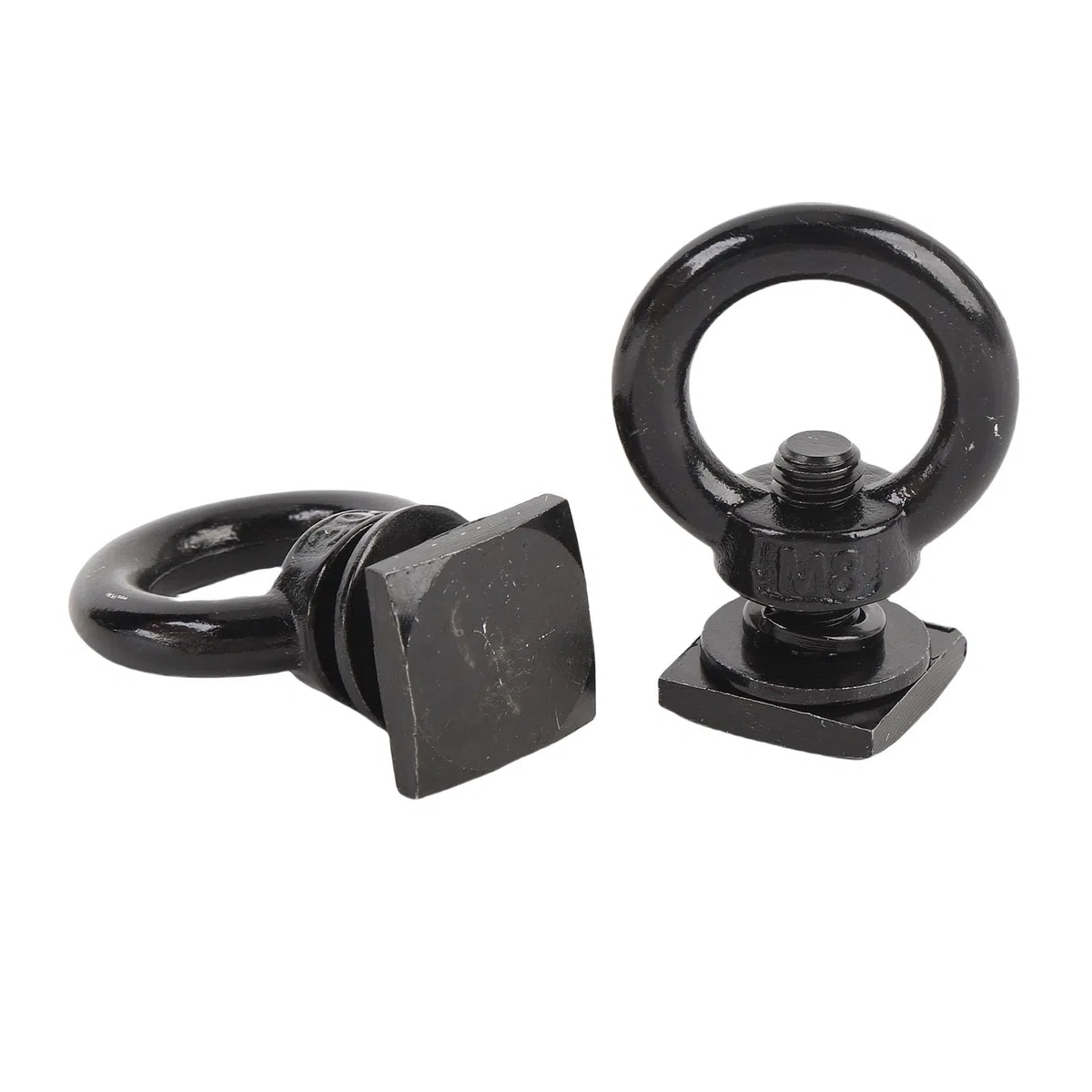 CHICIRIS Anclaje de Riel M8 en T, 4 Piezas, Amarre con Ranura en T de Acero Inoxidable, Ajuste de Riel de Fácil Montaje para Correas de Trinquete y Cuerdas Elásticas, para Camioneta, (Black)