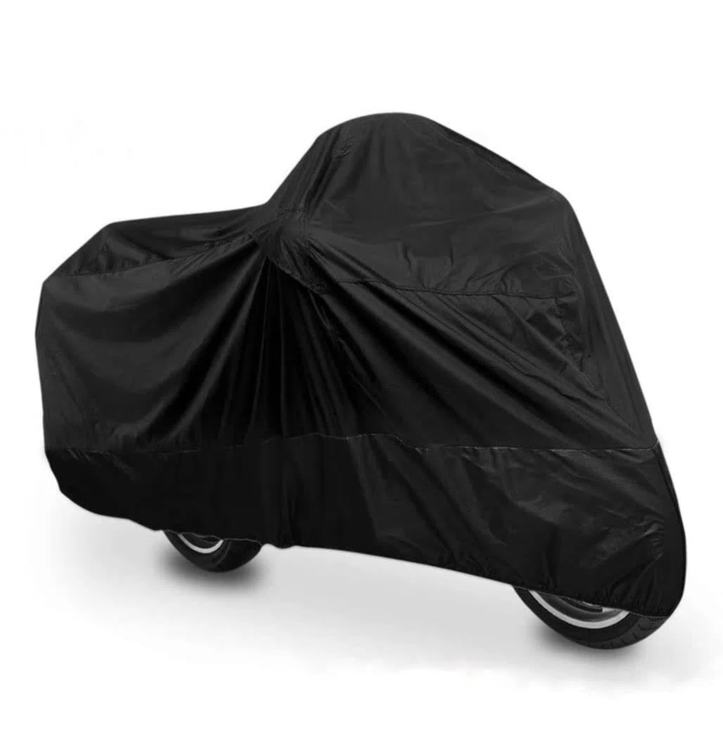 Funda para Moto Impermeable Protector de 180T Polyester Cubierta de Moto Motocicleta Scooter Negro Talla L