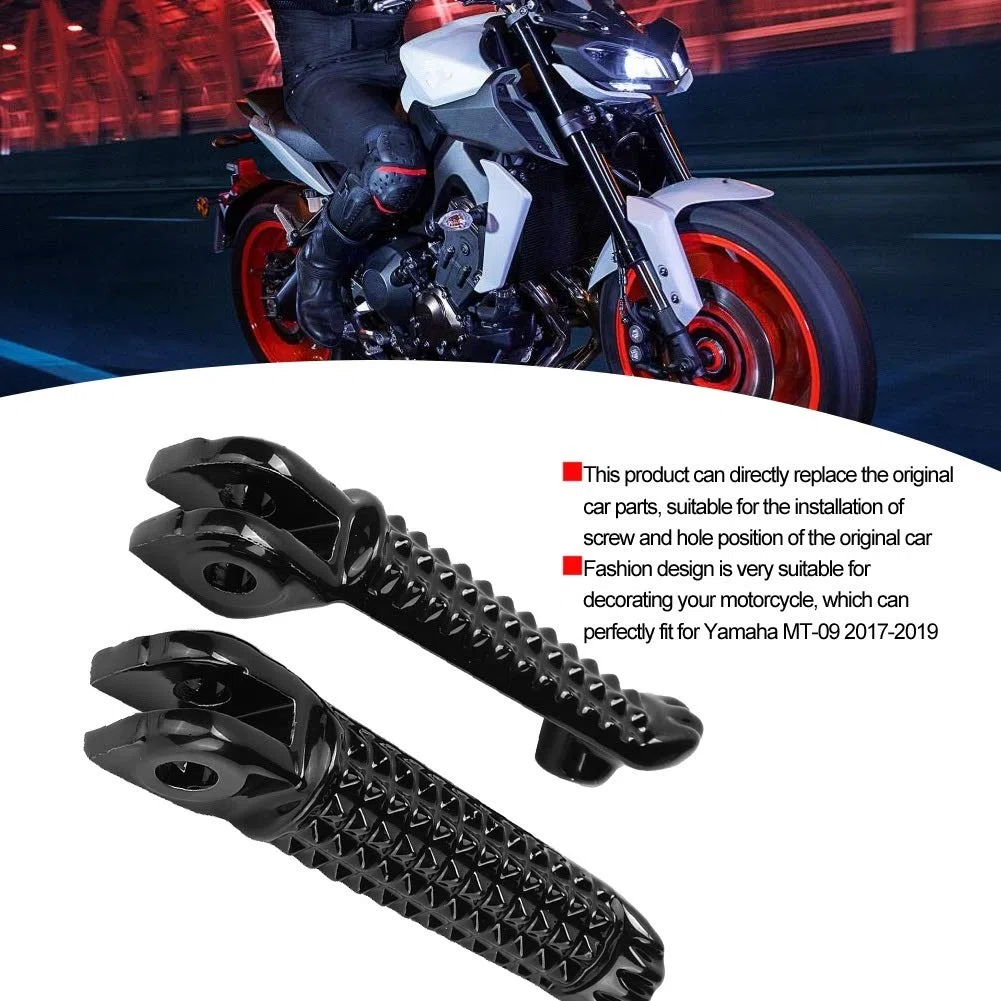 VOBOR Estriberas Moto, Motocicleta Delantero Estribera Reposapiés Conjunto, Pedales Delantero Motocicleta Reposapiés para YZF R1 R6 R6S