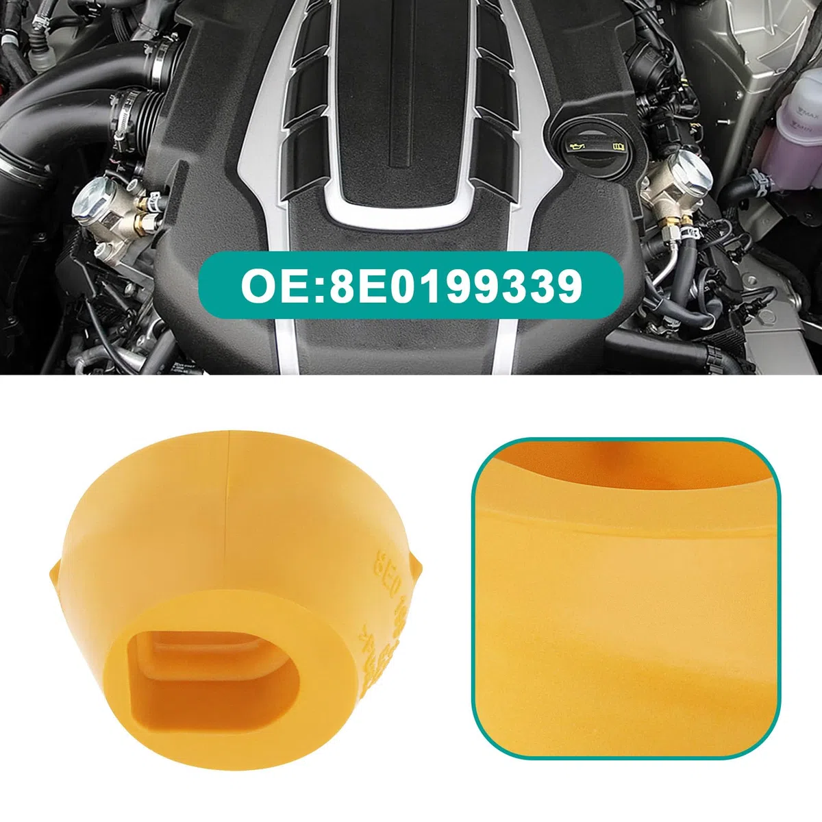 SG Store 2 Piezas de Tope de Tope de Motor 8E0199339 Tope de Tope de Montaje de Suspensión de Motor Casquillo de Goma Compatible con Audi A4 S4 A6 S6 Allroad A8 Naranja