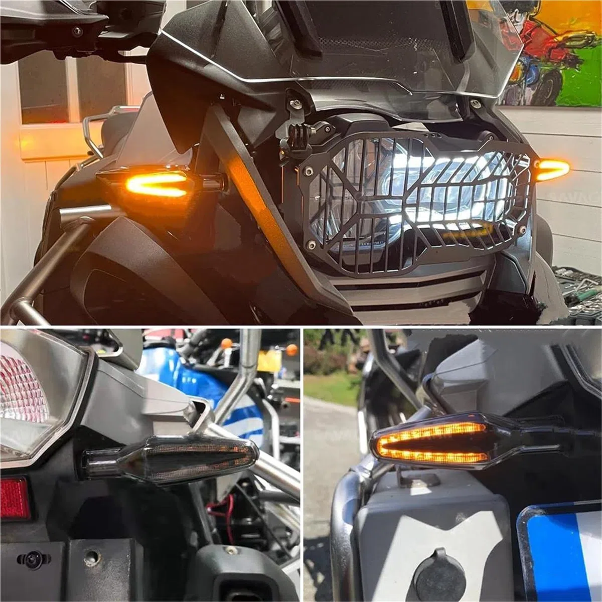 Luz Direccional para Motocicleta para B&MW G310R, G310GS, S1000 XR, S1000 RR, S 1000 R, Intermitentes Delanteros Y Traseros. Indicadores De Motocicleta(2 Piezas)