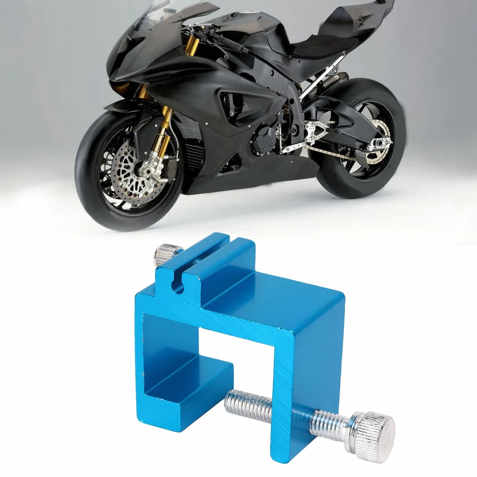 Keenso Herramienta de Ajuste de Cadena de Piñón Universal, Herramienta de Alineación de Cadena de Resistencia a la Oxidación Precisa para Motocicleta ATV