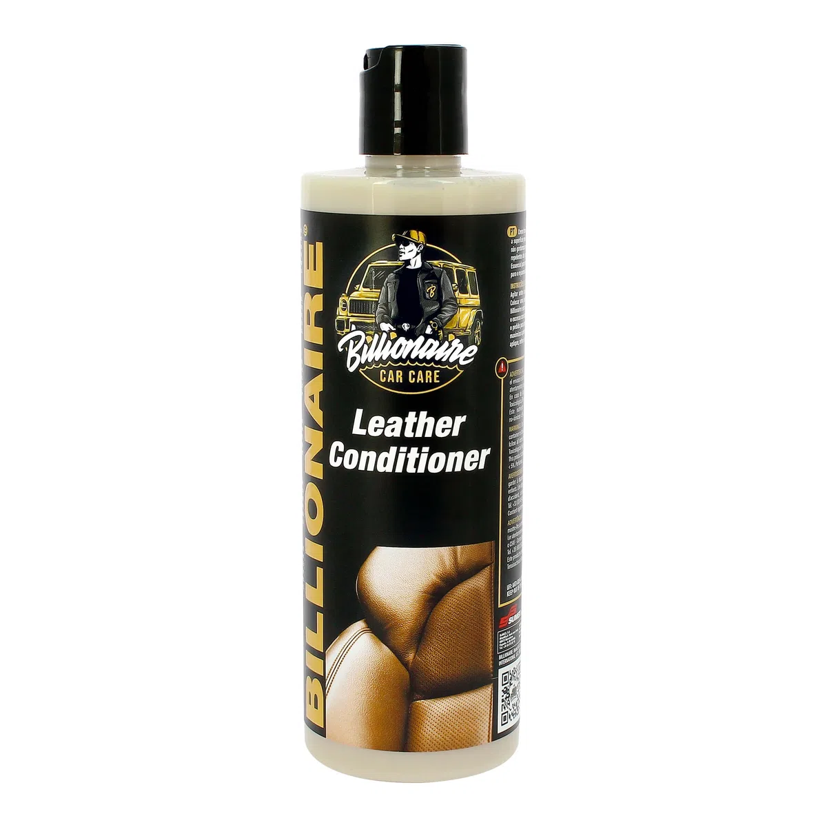 S SUMEX Billionaire Leather Conditioner Acondicionador de Piel y Cuero Cuida Nutre e Hidrata Textura No Grasa para Mantener Tapicería Años Aroma a Coche Nuevo 500ml