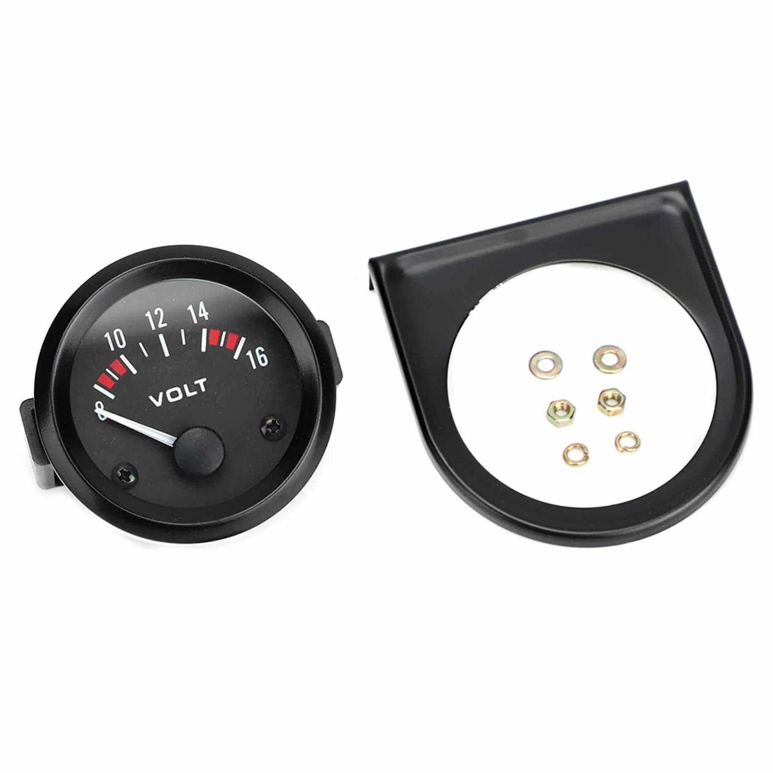 aqxreight de Voltaje para Coche 52mm Medidor de Voltaje 8 16V BX100007 Compatible con la Mayoría de Vehículos Indicador Preciso de Batería y Eléctrico
