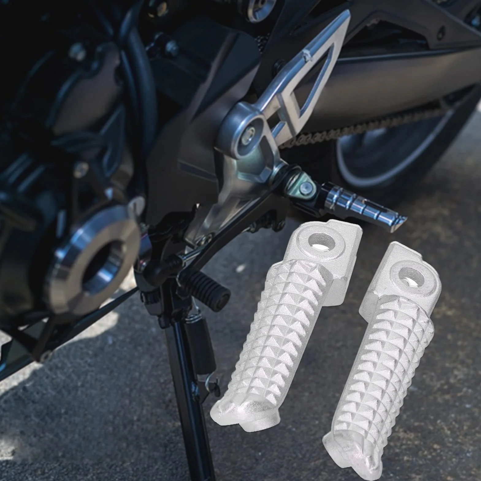 Pedal de motocicleta, clavija de reposapiés, estribo de Metal para carreras de Moto, Pedal de reposapiés apto para R1 R6 MT09 MT07 R3 R15 R25 FZ1 FZ6 YZF600 YZF1000