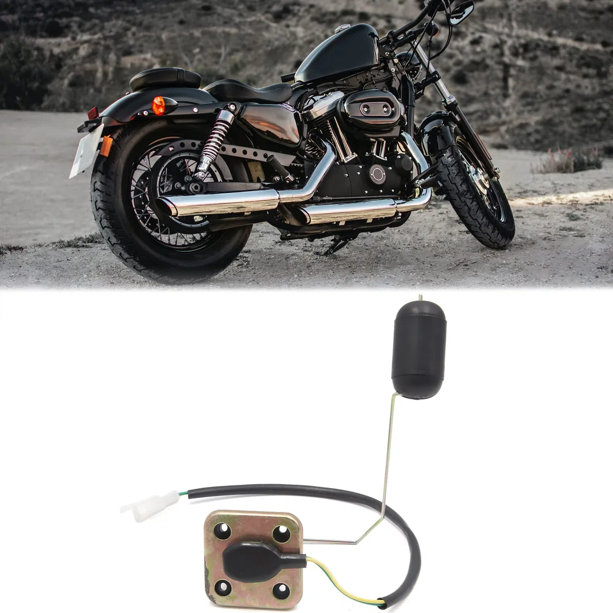 sourcing map Sensor de nivel de motos scooter del del tanque de combustible que envía la unidad Pieza Recambio para Moto YBR125