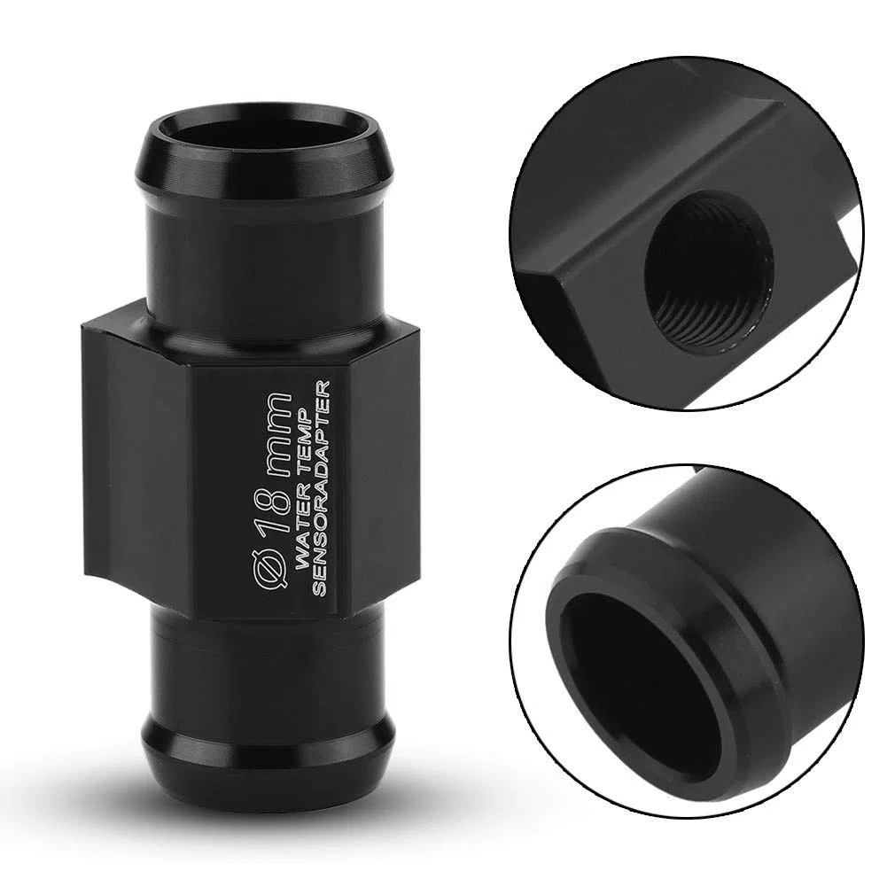 Fydun Adaptador de temperatura del agua motocicleta Medidor de temperatura agua motocicleta Manguera del tubo manómetro(18mm)