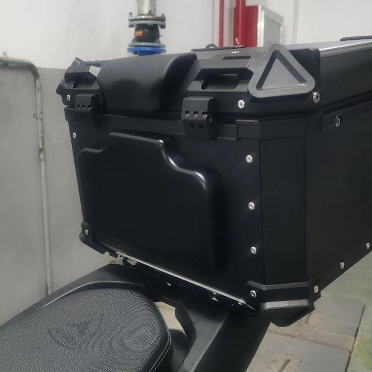 Almohadilla trasera para maletero de motocicleta: cojín de esponja a prueba de golpes para maleta de equipaje trasera, cojín de respaldo de de aleación de aluminio, para pasajero trasero