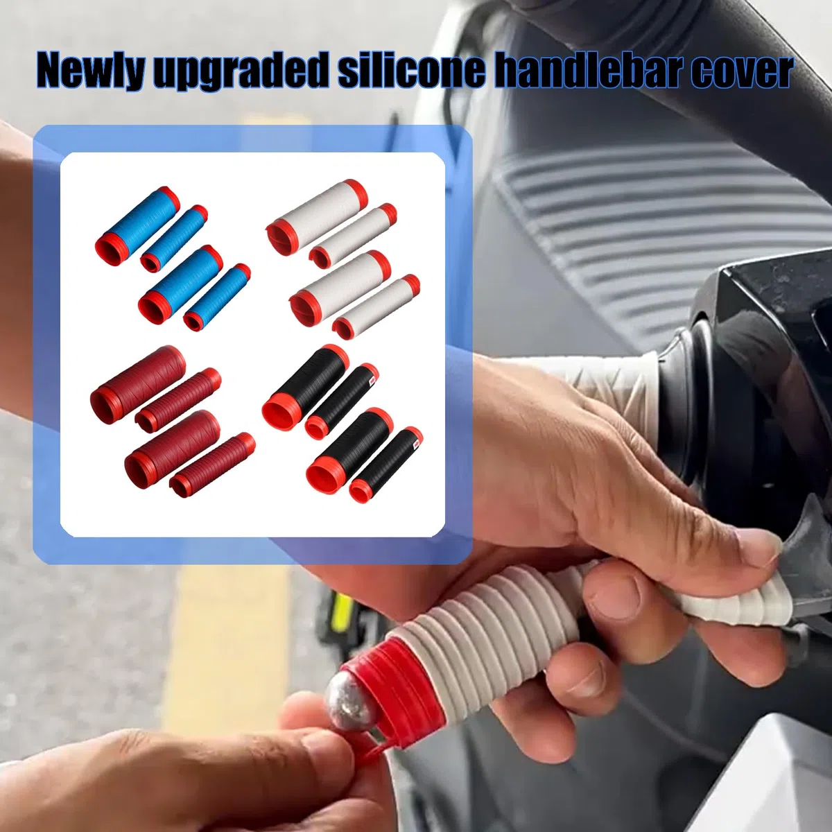 Fundas de silicona permanente para agarre de motocicleta, antideslizantes, seguridad para manillares, reguladores de freno, mango de motocicleta, sostiene silicona