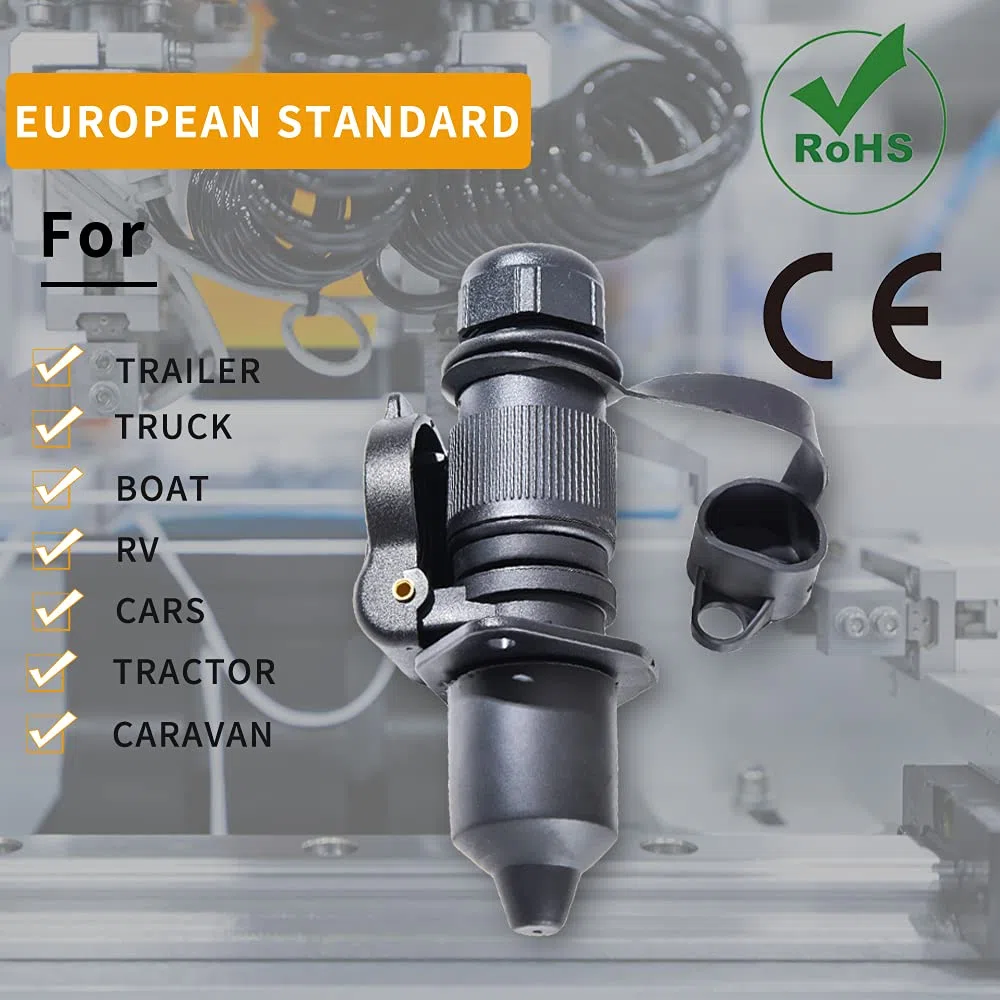 2 Piezas x Enchufe Remolque 3 Pines Y Zócalo Remolque 3 Pines 12V, Conector 3 Pines Impermeable Remolque, Adaptador Enchufe Remolque Conector 3 Pines, Para Tractor Camión RV Remolque(2 Piezas)