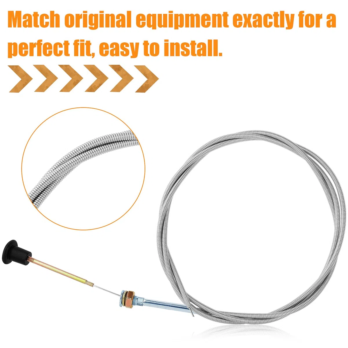 Universal Push Pull Choke Cable de control para tractor Go Cart Kart Varios modelos rotativos 237 703971 290831 63"Interior 60" Conducto 2-3/4 Recorrido