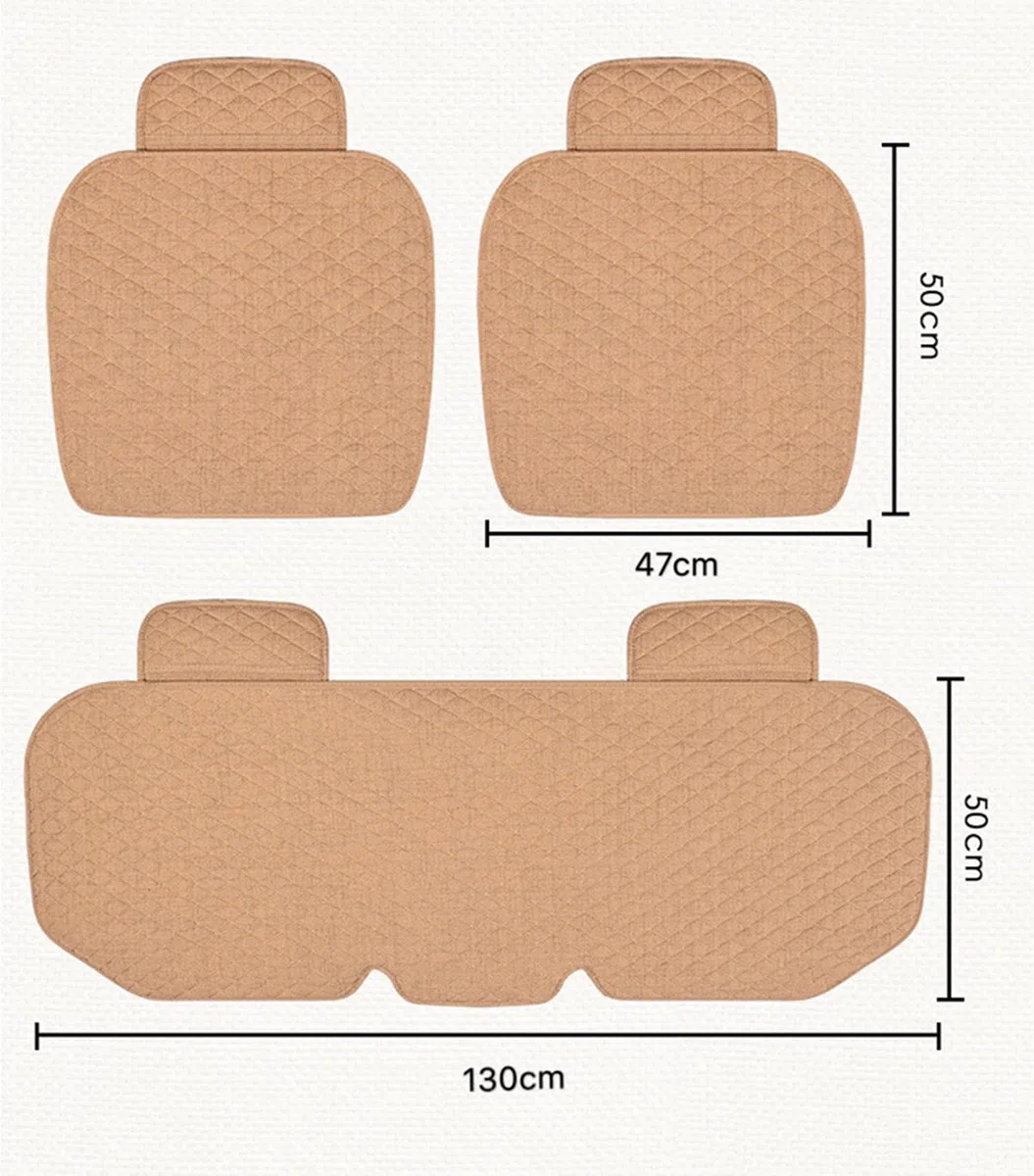 Cojín Asiento Coche Funda Asiento Coche Universal Protector Asiento Delantero Trasero Coche Funda Transpirable para Coche Oficina Hogar (Negro, 1 para Asiento Trasero)