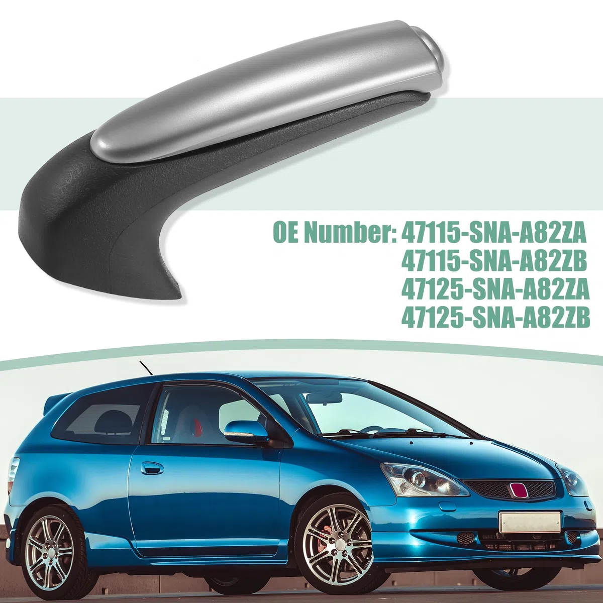X AUTOHAUX Coche Mano Freno Cubierta Empuñadura Manija Protector Cubierta Kit 47115-SNA-A82ZA