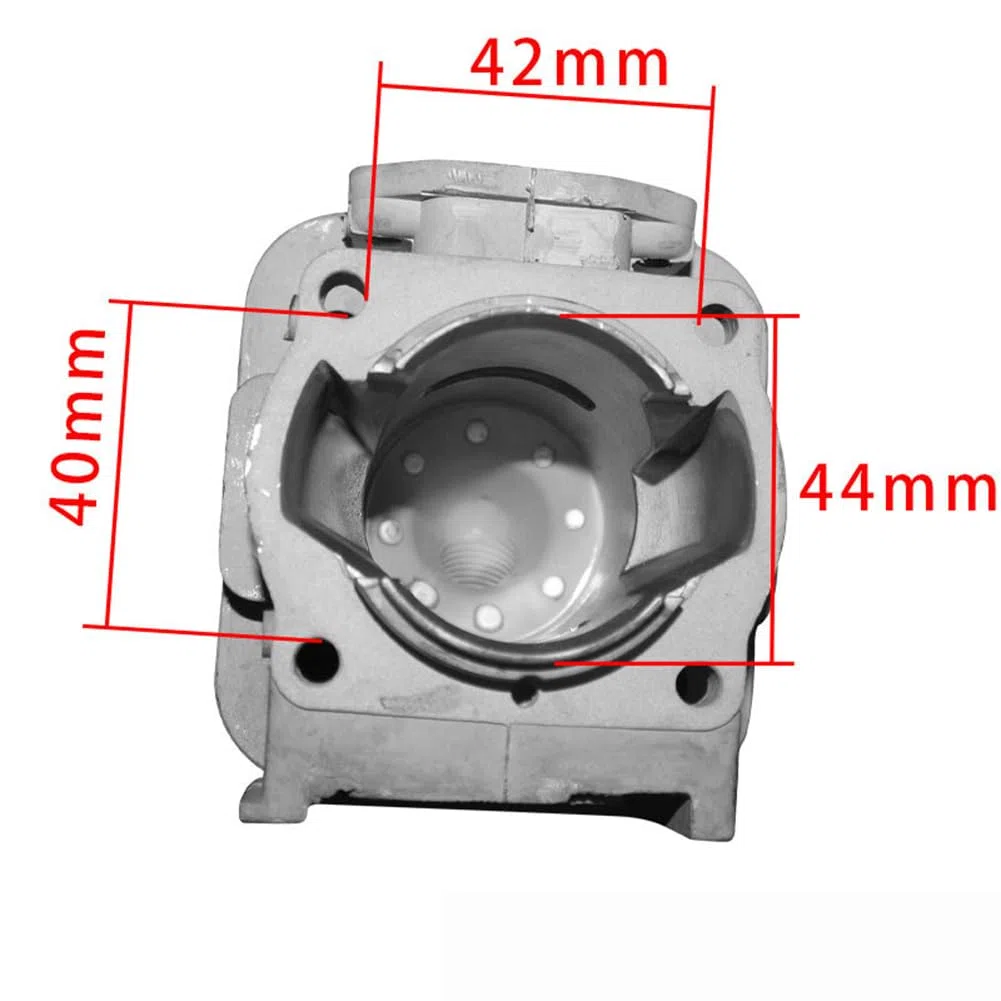 Kit de Cilindro de pistón de 44 mm para Cortador de Cepillo de Motor 44F-5 de 52 CC, diseño Ligero con conductividad térmica Mejorada