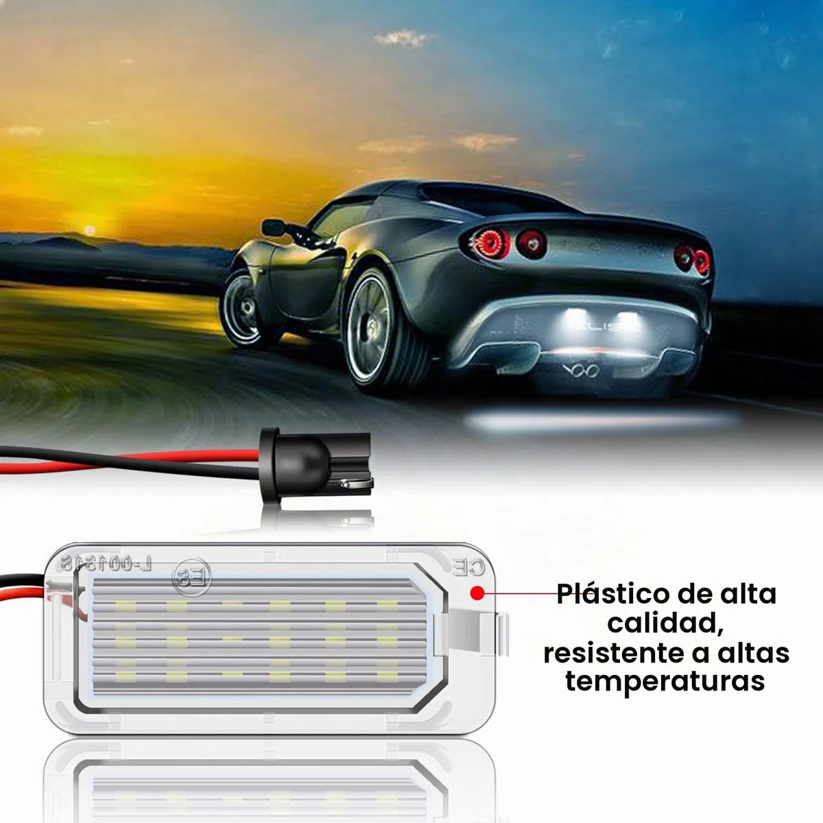 WinPower LED Luces de matrícula Lámpara Numero plato luces con CanBus No hay error 6000K Blanco Compatible con Fiesta6 BMax CMax SMax Focus2/3 Galaxy Ecosport Kuga2 Mondeo4/5 etc., 2 uds.