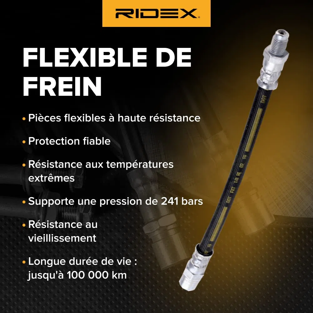 RIDEX 83B0044 Latiguillo de freno Delantero Izquierda Compatible con SUZUKI VITARA Cabrio ET, TA