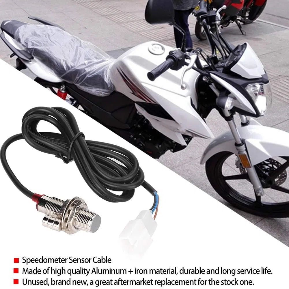 Cable del sensor Cable del sensor del odómetro del velocímetro digital de la motocicleta con 3 imanes para el velocímetro del odómetro digital de la motocicleta