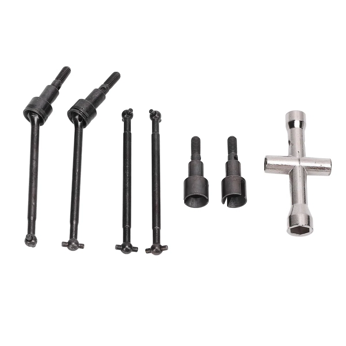 RiToEasysports Kit de Eje de Transmisión de Acero para Automóvil RC, Transferencia de Torsión Lisa de Reemplazo del Eje Trasero Delantero para 16101 16102 16210, Instalación Fácil, Transferencia de