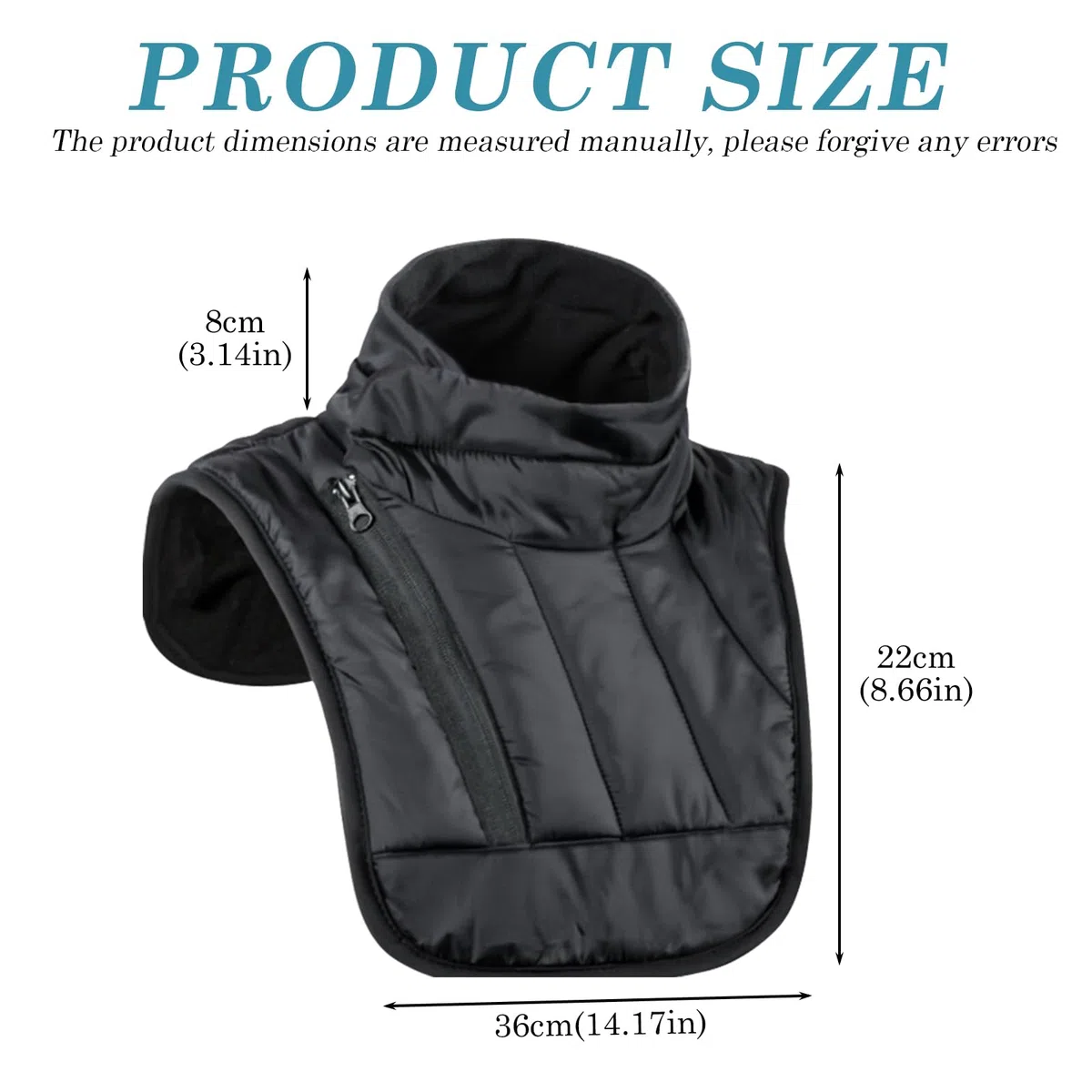 Calentador de cuello a prueba de viento para moto, ajustable, con cremallera y bolsa de almacenamiento, calentador de cuello y pecho para moto, equipo de invierno, para ciclismo al aire libre,