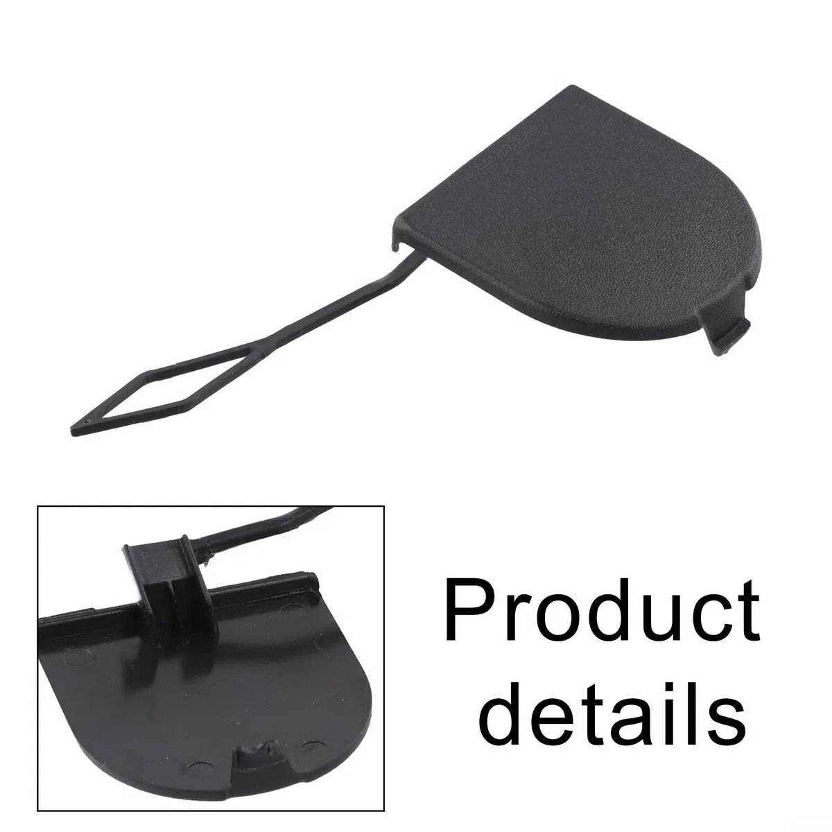 Tapa de gancho de remolque para parachoques trasero, plástico negro, para Alfa Romeo 2015 2016 2017 2018 2019 2020 2021 OEM 50553753 accesorio exterior de repuesto