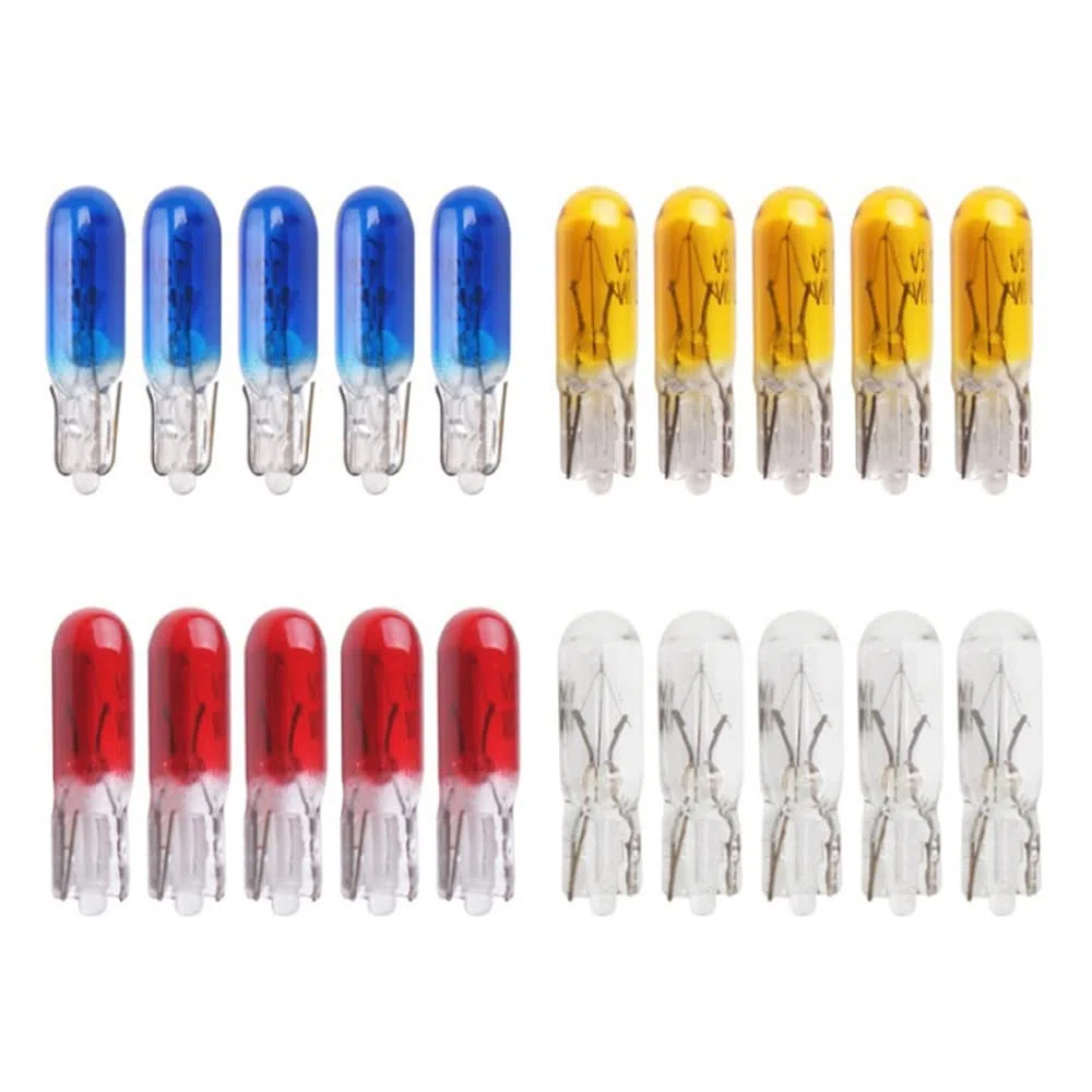 10 Uds W2W T5 12V 1,2 W Lámpara Halógena para Coche Luces De Instrumento Bombilla para Salpicadero Luz Interior para Coche Estilismo para Coche