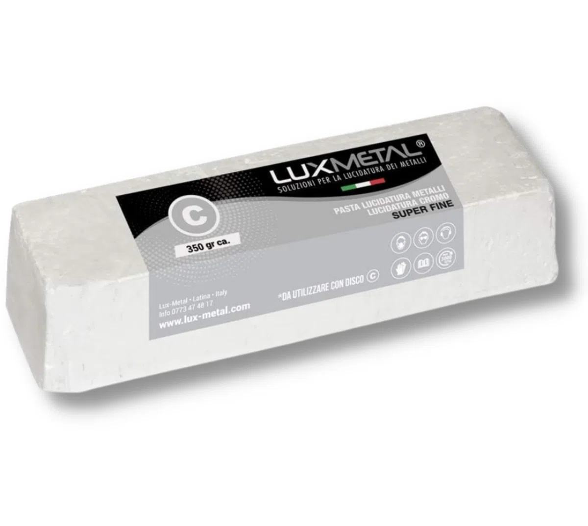 Pasta Abrasiva Pulidora Blanca S. Fina de 350 gr Pulido Acero Inoxidable Cera Para Pulir Metales Aluminio Hierro Pulido Cromados Madera Plexiglás Sólida Mármol Latón Cobre Plástico Plata