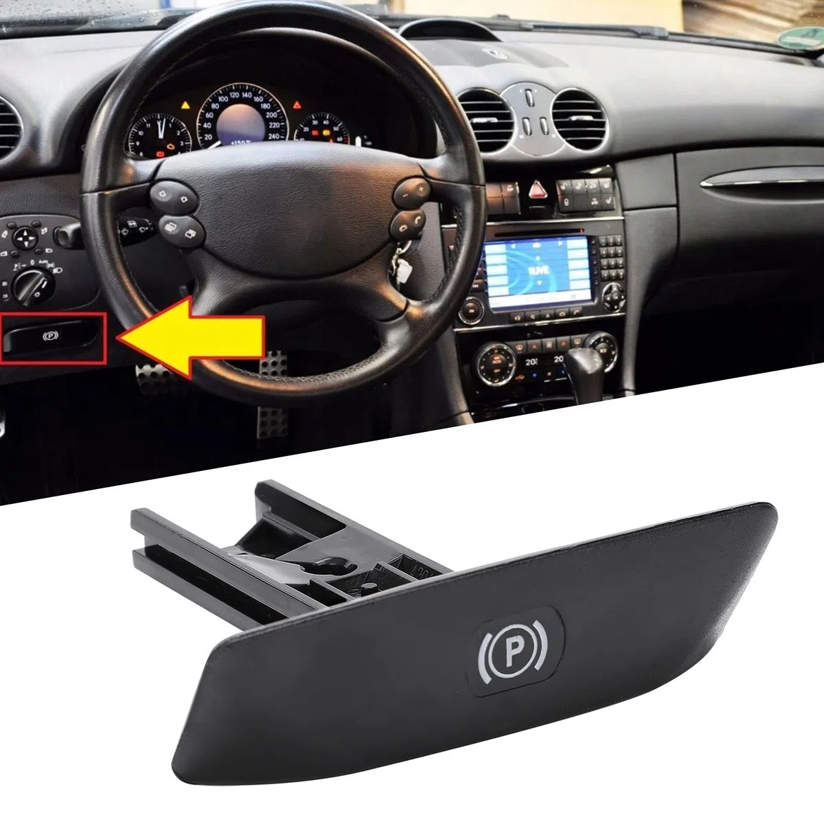 Tbest Discos de Freno y Accesorios Manija de Freno de Estacionamiento Reemplazo para C E W204 W212