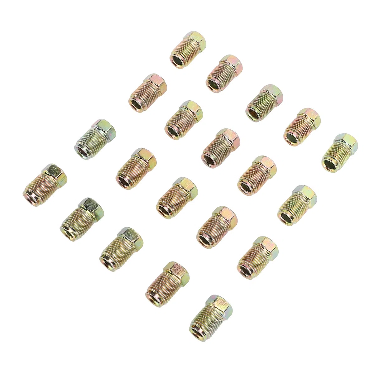 20 Piezas de Accesorios de Línea de Freno M10x1.0, Roscas de Metal de 3/8 de Pulgada, Se Adapta a Tubos de 3/16 de Pulgada, para Automóviles, SUV, Motocicletas, Vehículos Todo