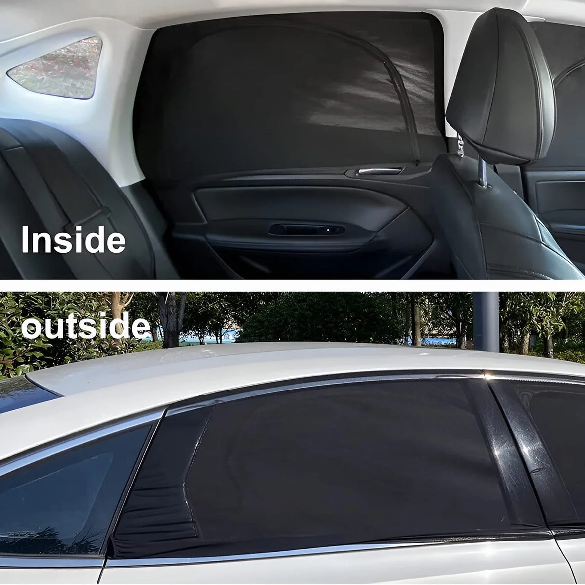 CGEAMDY 2 Piezas Parasol de Coche, Parasoles para Ventana Lateral del Coche, para Sol para Coches para Bebe, Niños, Mascotas, Sombrilla para contra Rayos UV Privacidad Protección (Ventana Trasera)