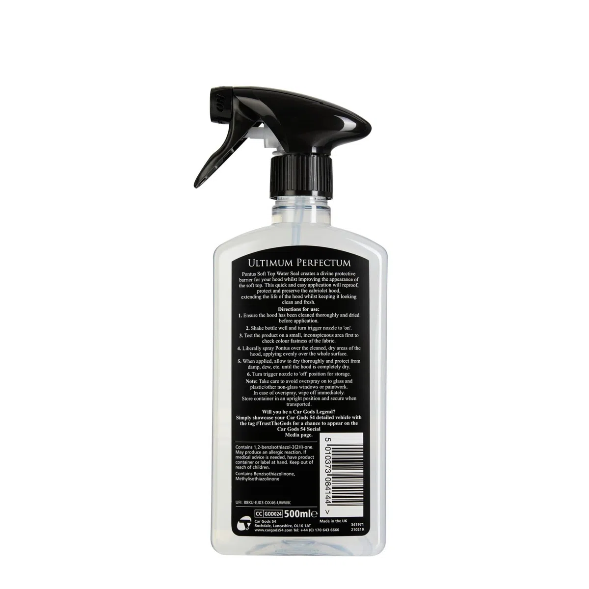 Car Gods Soft Top Water Seal 500 ml - Protector para techos convertibles de tela