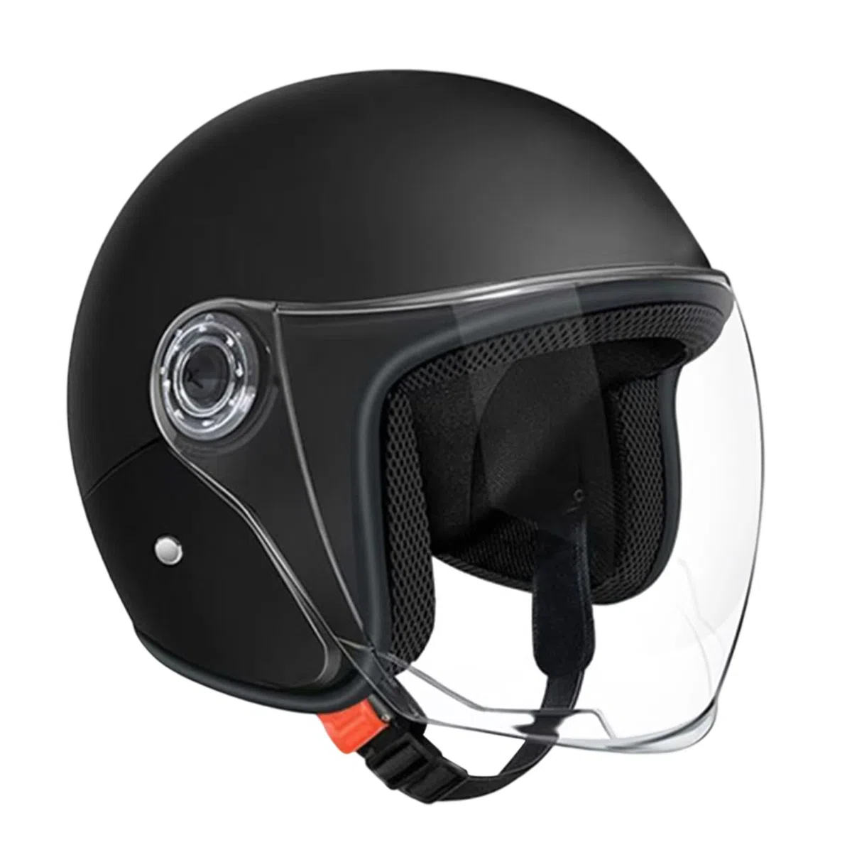 Casco para moto | Casco de moto de media carcasa | Equipo de protección con visera para hombre | aventura al aire libre conducción scooter